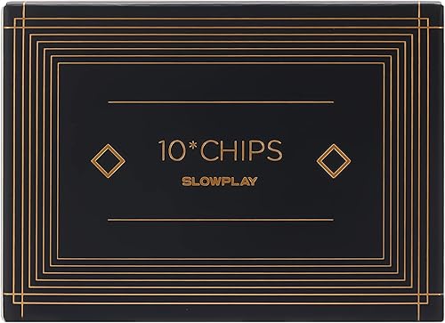 Miniatura 6 de SLOWPLAY Placas rectangulares de fichas de póquer, paquete de 10 unidades, placas profesionales de estilo europeo sin denominación, compuesto de