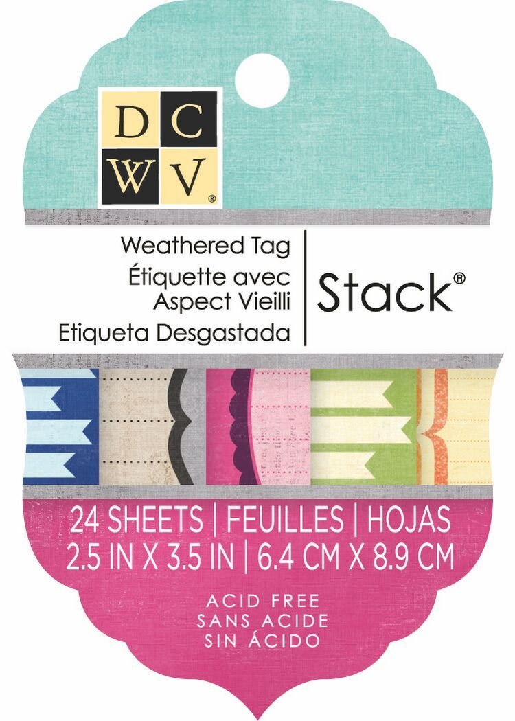 Die Cuts With View Weathered Tag Stack,