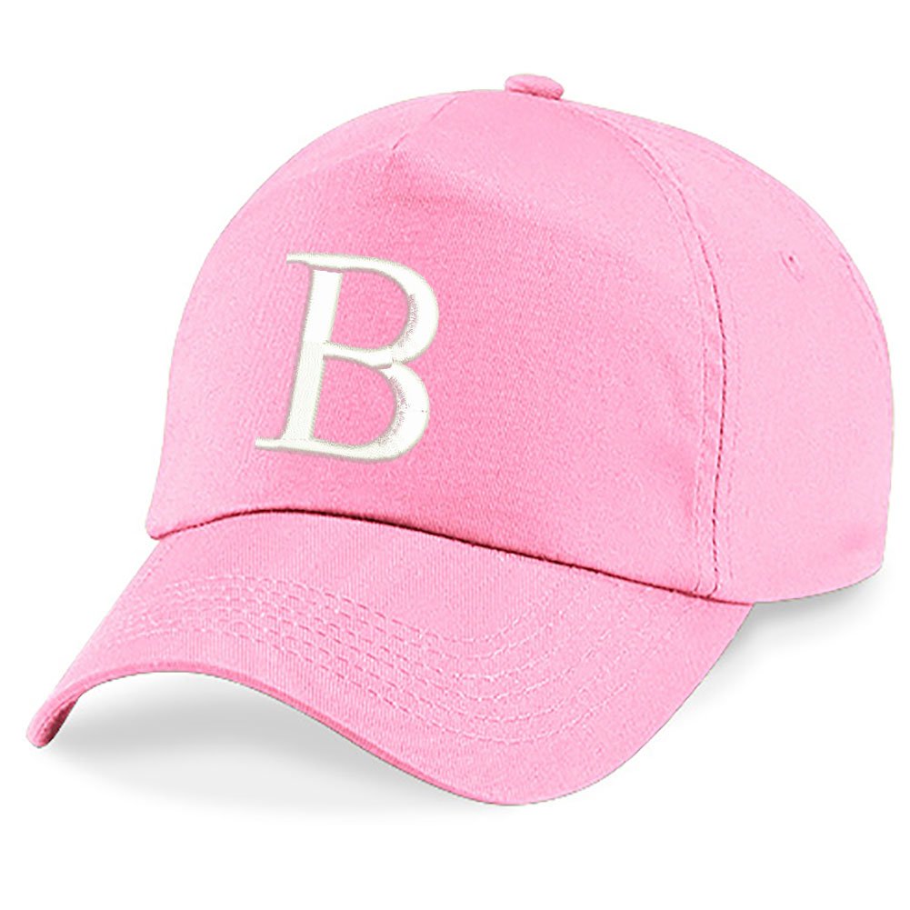 4Sold Boys B Childrens Embroidery Cotton Summer Sun Hat Children School Kids Caps Hat Sport Alphabet A-Z Oy Girl Adjustable Aseball Cap Pink