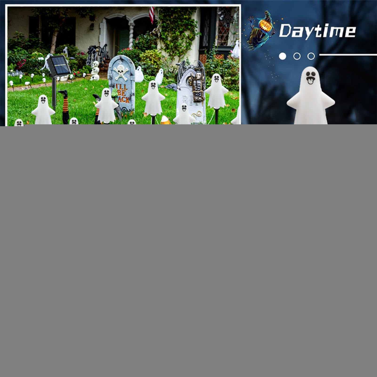Lampy Solarne Zewnętrzne na Halloween Panel Słoneczny Wodoodporny I Odporny