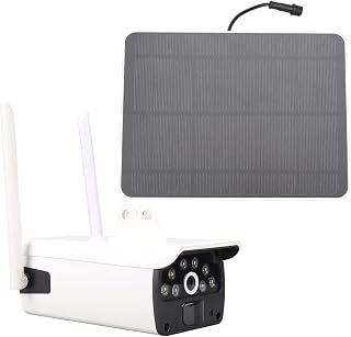 Luqeeg Home Security Camera, Wireless WiFi Solar Security Camera Waterproof Video Camera with 2 Way Audio Night Vision PIR Solar Powered Camera Supports 128GB Memory Cards and Cloud Storage