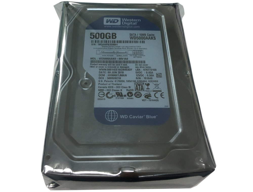 Western Digital Caviar Blue 500 GB HDD Refurbished - Dettaglio