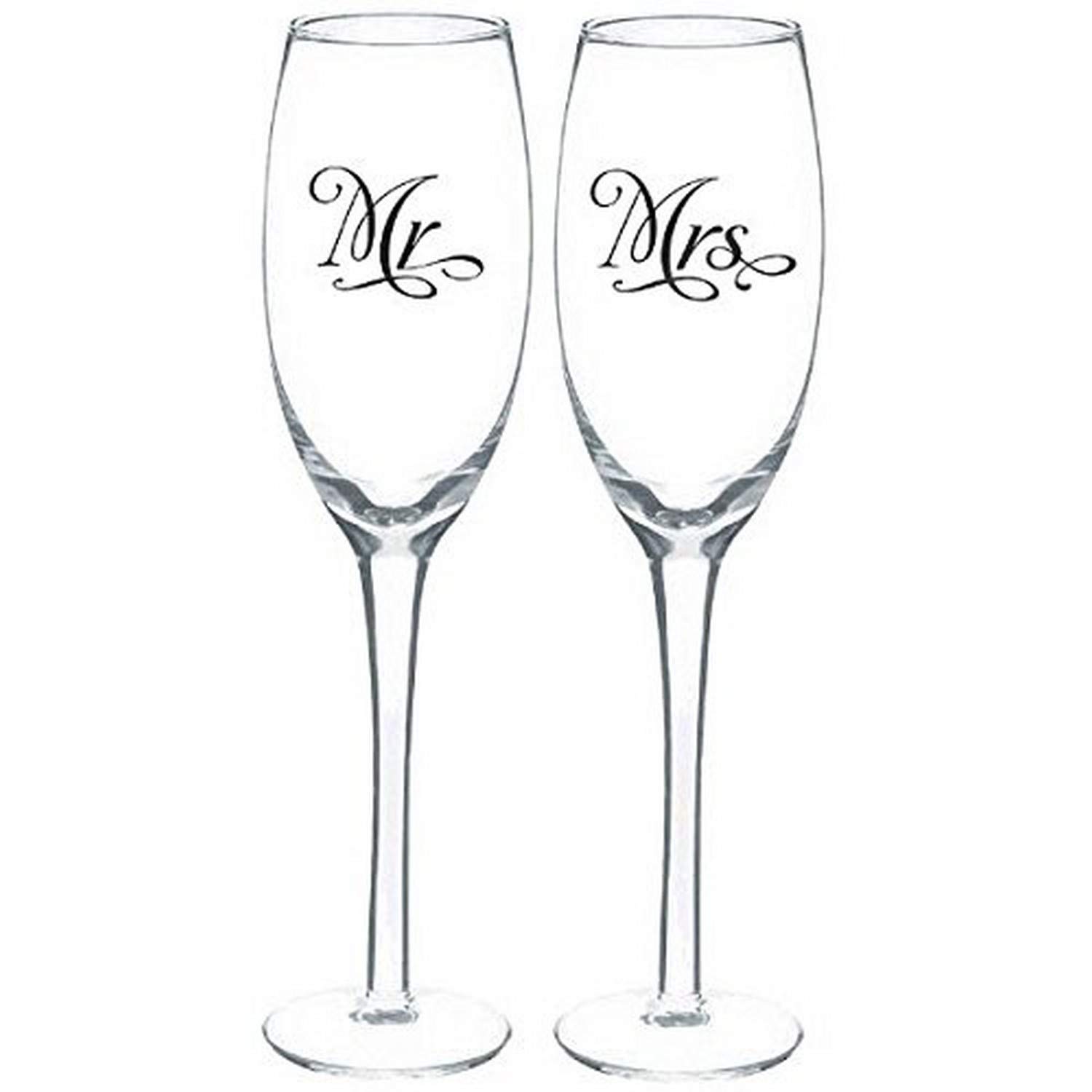 Amscan "Mr" and "Mrs" Toasting Glass