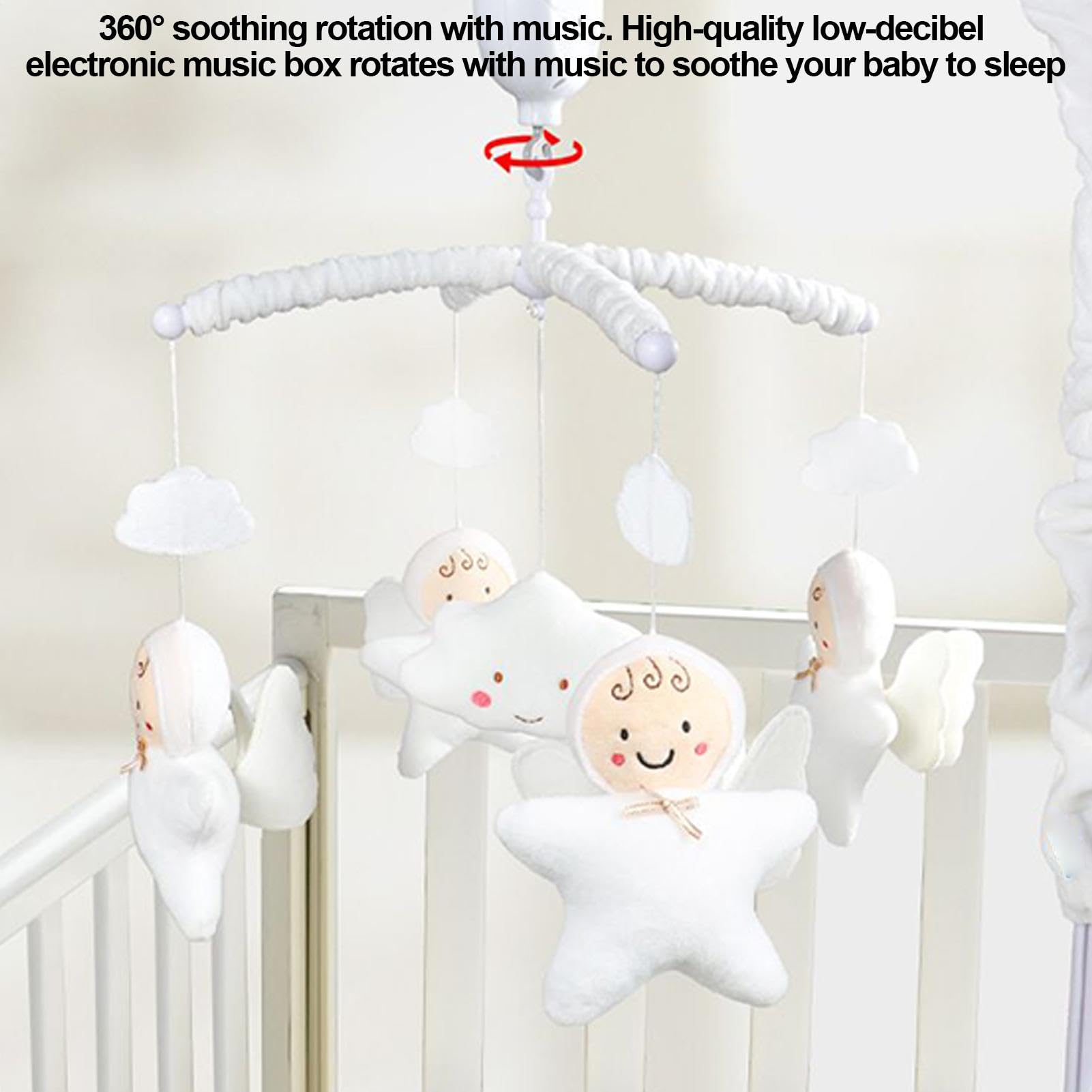 Musical Crib Mobile, Nursery Mobile para cuna Asiento de coche para niños