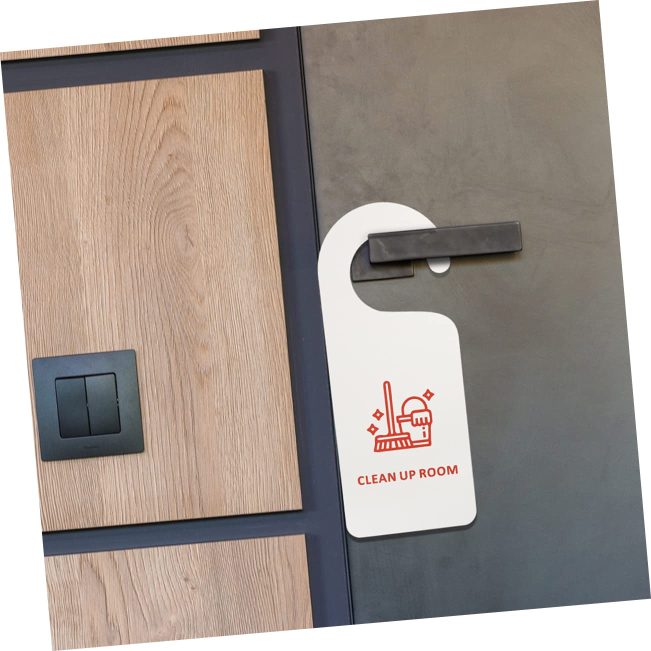 12pièces Panneaux De Porte Ne Déranger Et Nettoyer Pour De Porte Pratique Et Décoratif