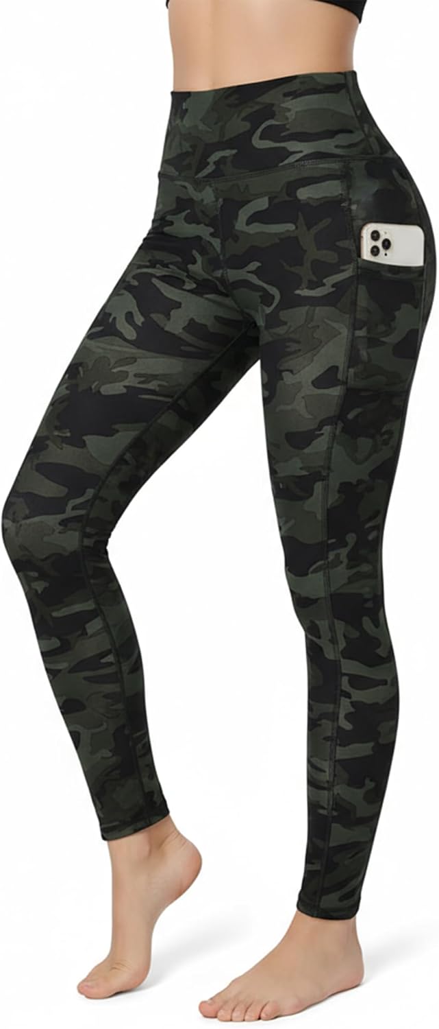 Women’s High Waist Yoga Leggings with Pockets Stretchy Tummy Control Workout Pants for Gym, Yoga, & Everyday Wear