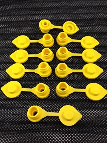 10pcs Gas Can Vents for Plastic Gas Cans - Yellow Plastic Can Vent Caps, Gas Breather Vent Kit for Blitz Gas Can, Gas Vent Cap for 5 Gallon Can Air Vent Kit for Gasoline & Water