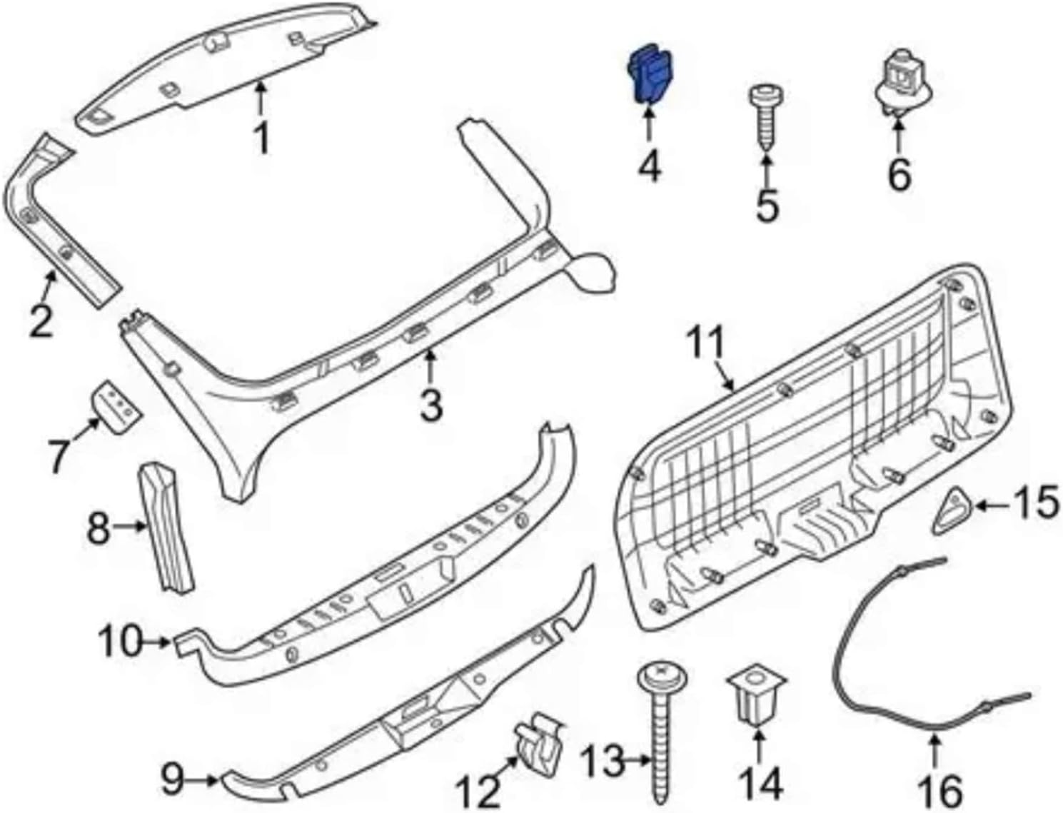 30PCS OE 07147321144 Lower Quarter Trim Panel Retainer Clip
