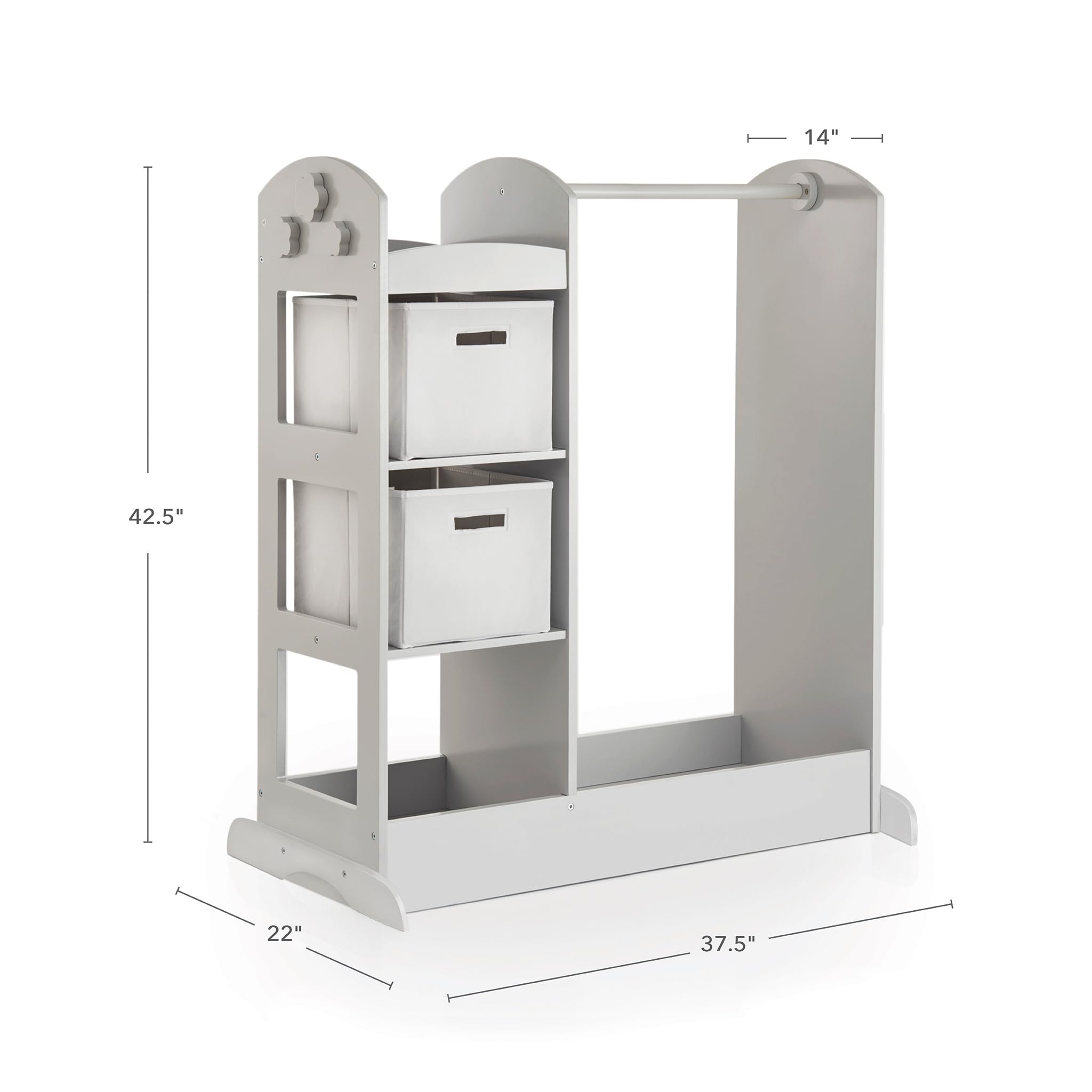 guidecraft see and store dress up center grey Guidecraft Dress Up Storage Center ,White main image 1
