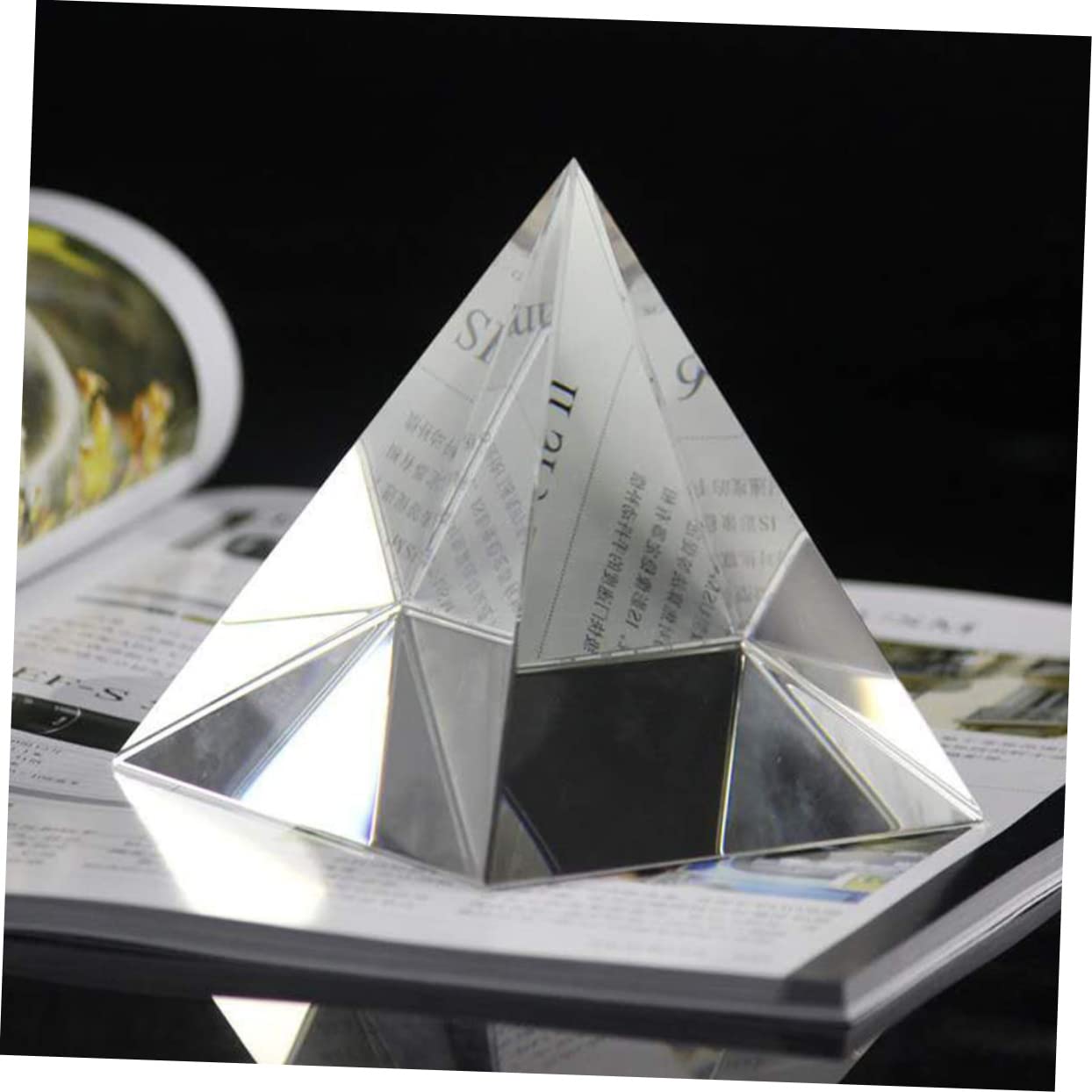 Cabilock Kristallprisma 80mm Optisches Glas in Vierseitiger Pyramidenform