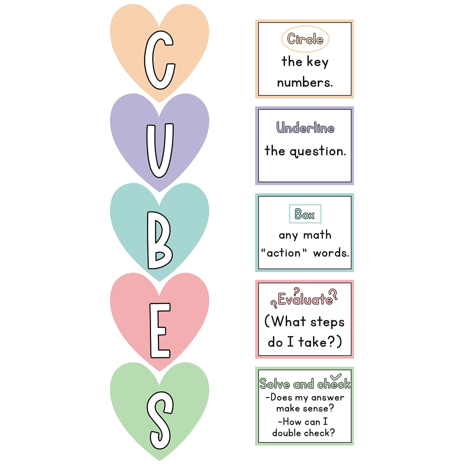 Mooliwe 10 Math Bulletin Board for Classroom Cubes Math Poster, Pastel