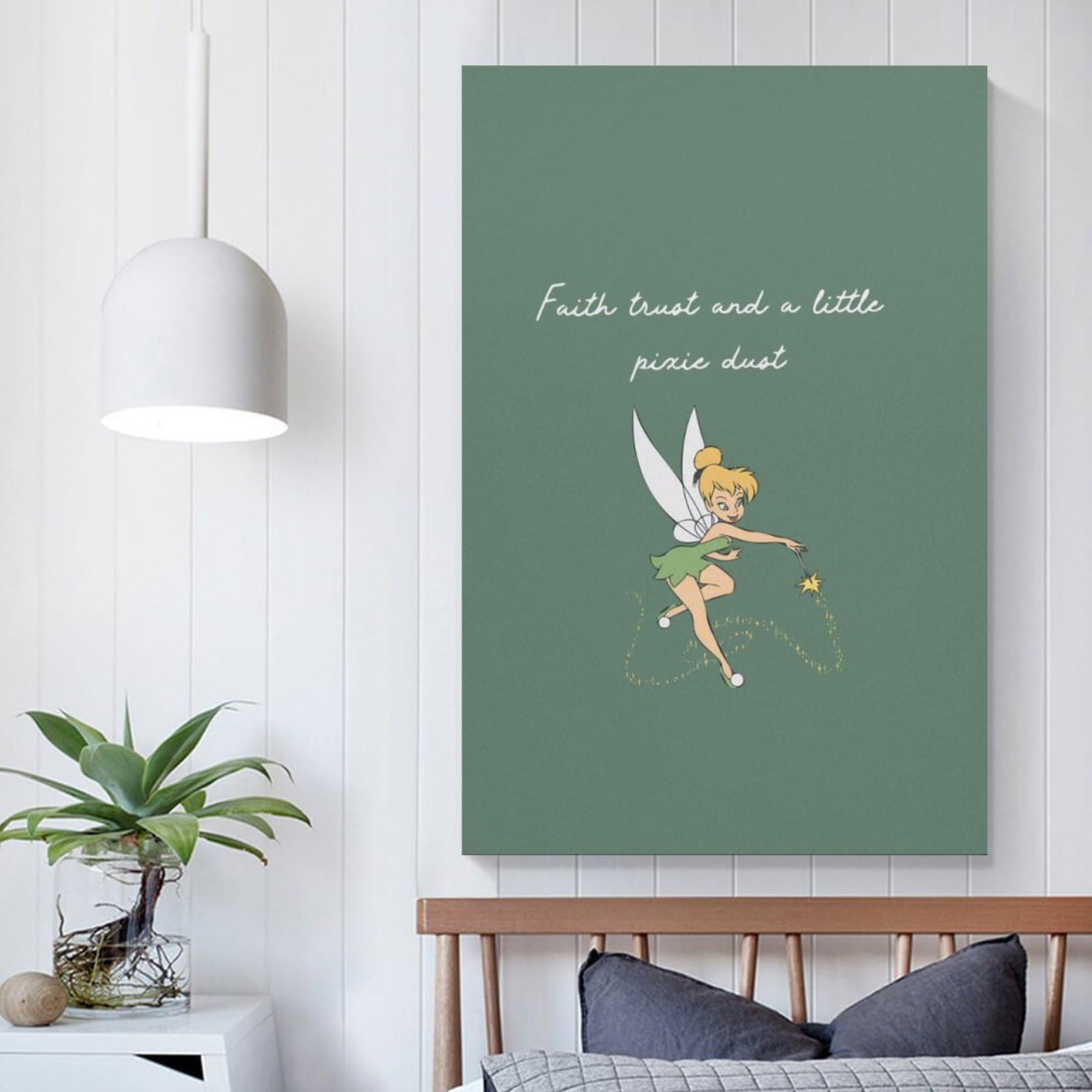 超希少！ティンカーベル　壁飾り　絵装飾品　インテリア　額装　ディズニー　妖精 Amazon.co.jp: ティンカーベル アートポスター 飾り絵 かわいい