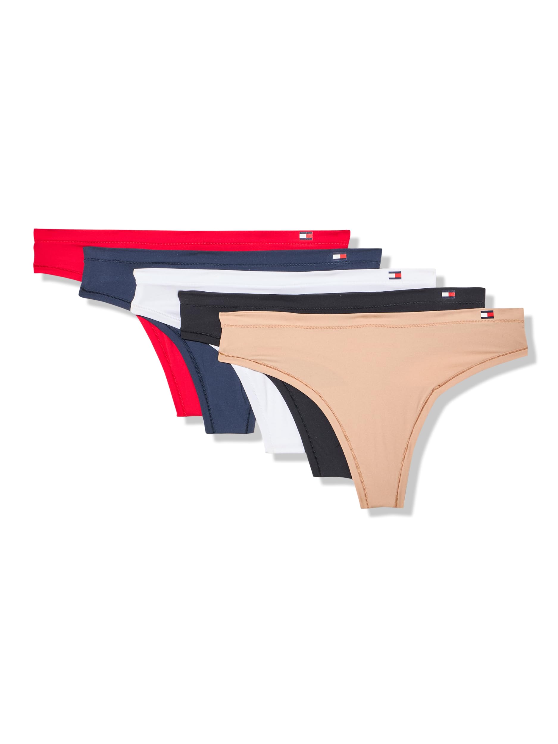 

                                                    Tommy Hilfiger Womens Thong Underwear 5-Pack, Sky 