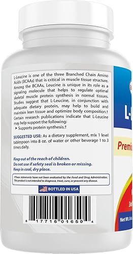 Miniatura 7 de Best Naturals L-Leucina Polvo Puro 8 OZ