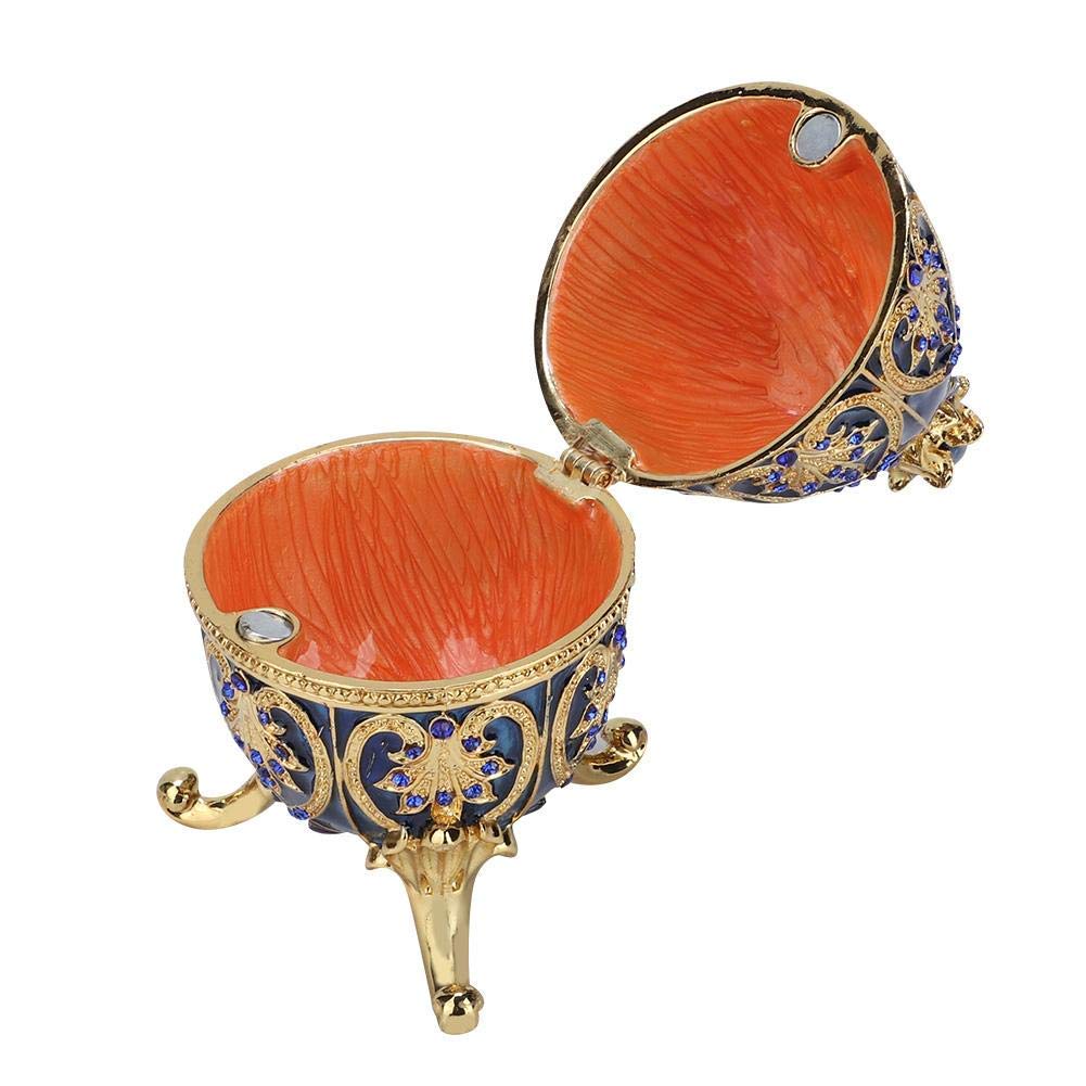 Vintage Faberge Style Egg Trinket Box - European Style Shiny