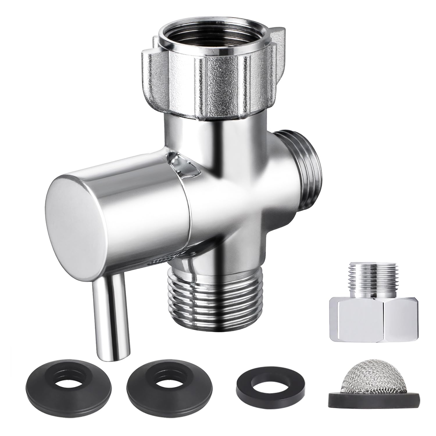 Bidet T Adapter with Shut off Valve Metal T Valve for Bidet 7 8 X 7 8 X