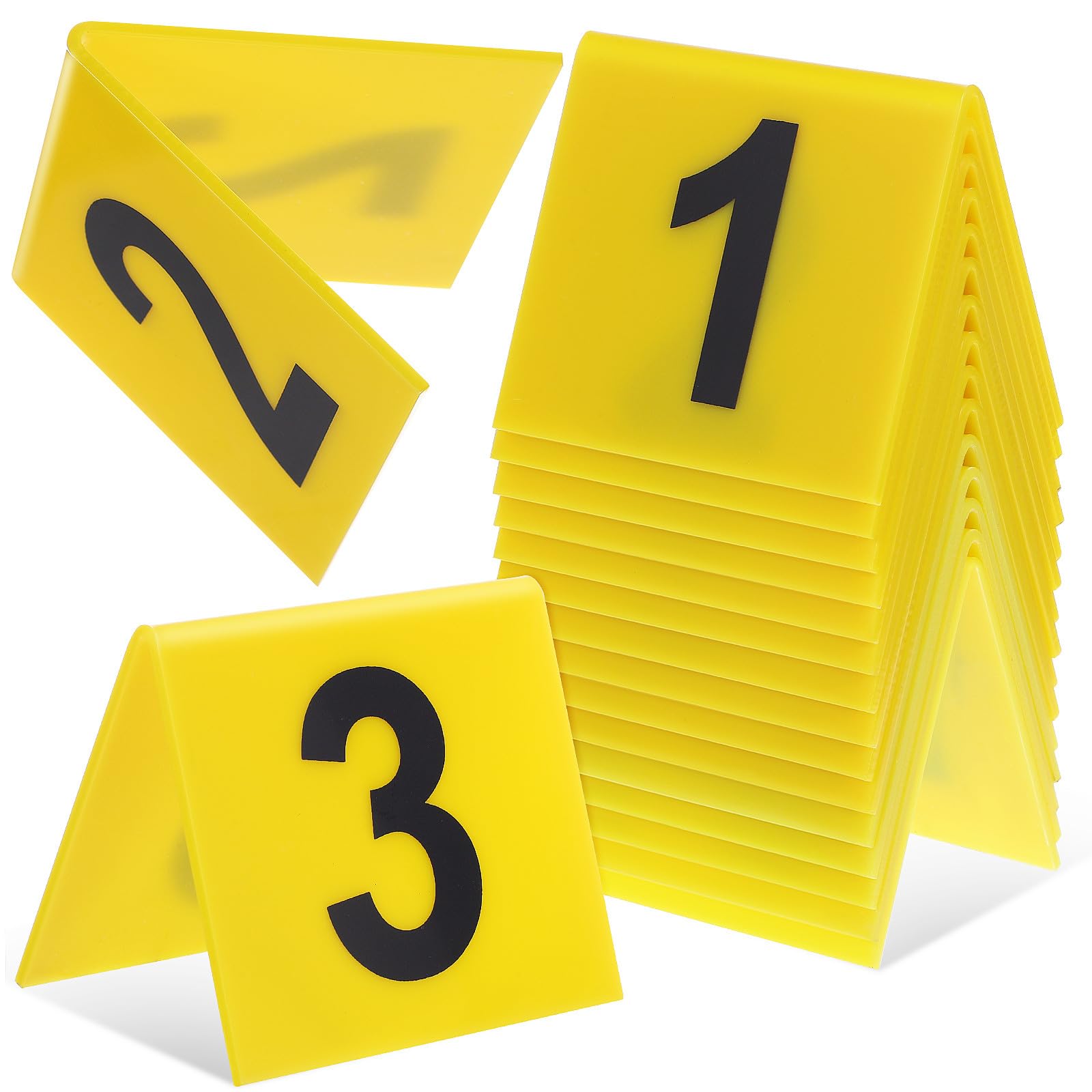 TOYANDONA 15 Pcs Multi-Function Table Number Markers Crime Scene Evidence Markers Tent Cards for Detective Games Party Decorations