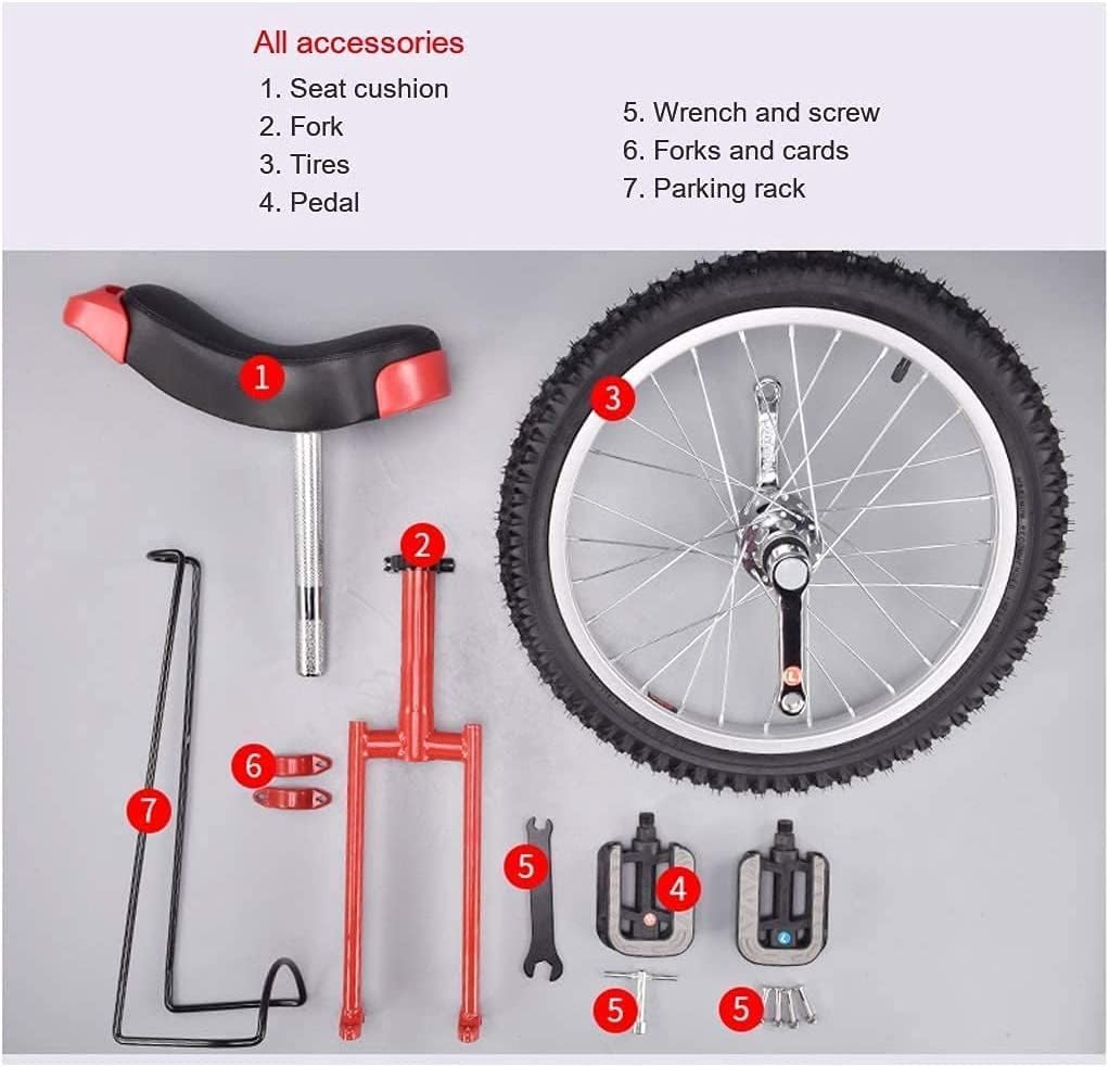 MDybf Bicycle Unicycle with 20 Inch Wheels, Unicycle Racing Unicycle Adult, Adult Unicycle Beginner Balance Bicycle