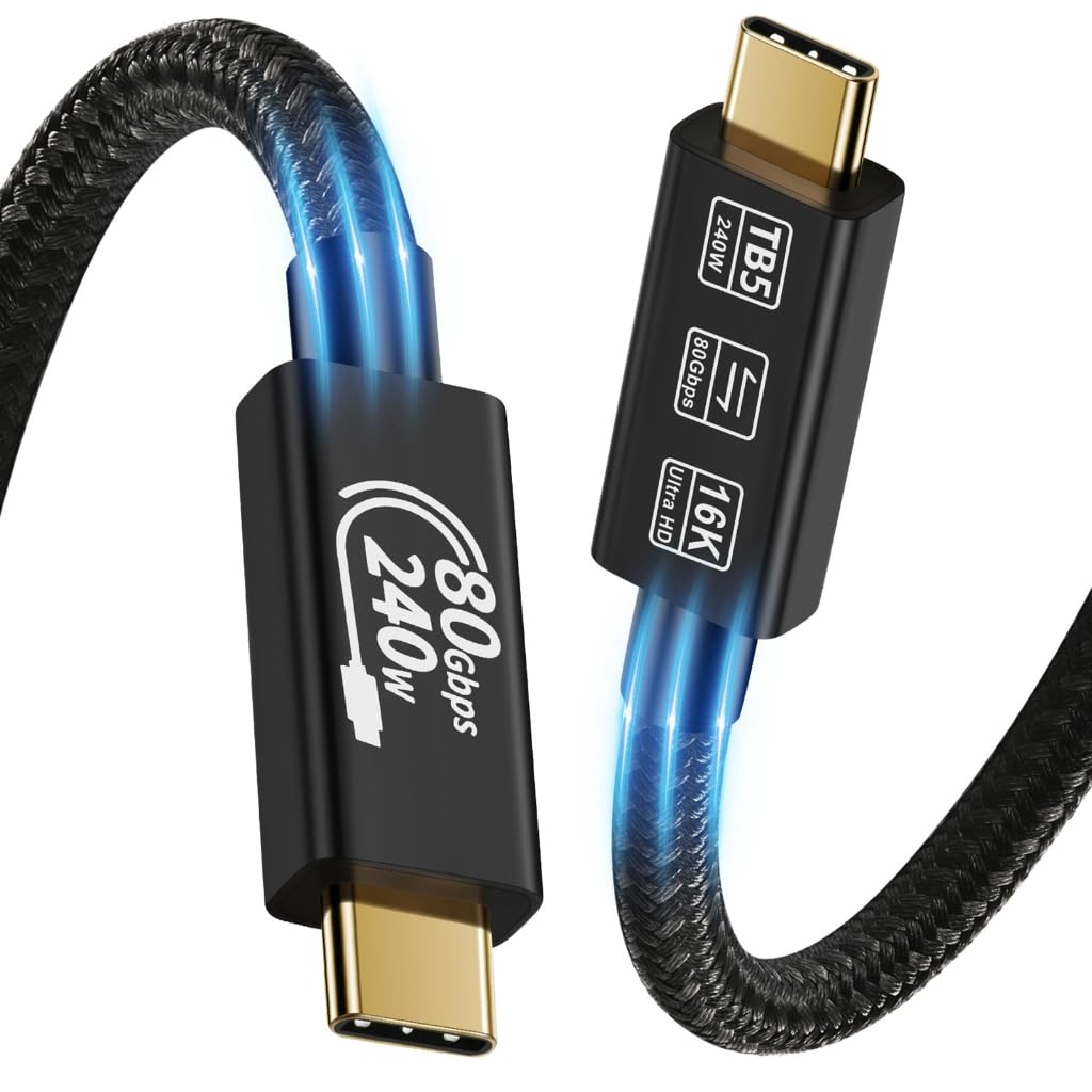 Cavo dati USB 4.0 TypeC ad alta efficienza, supporto video 16K, trasferimento dati capacità video, ricarica rapida 240 W
