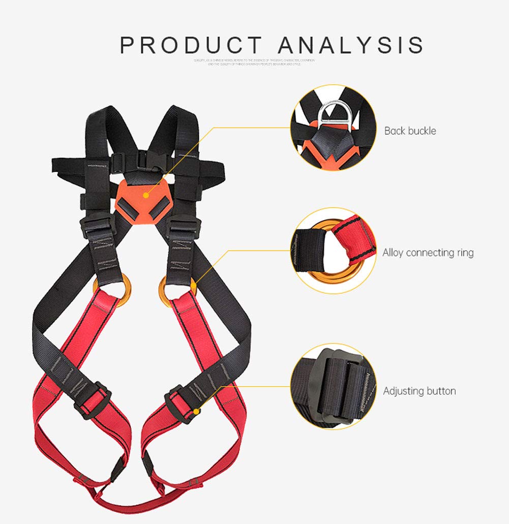 Arnés de Escalada para Niños, Cuerpo Completo Arneses de Seguridad Cómodo y Ajustable para (4-13 Años) Alpinismo Expedición Escalada en Roca, Equipos Anticaídas