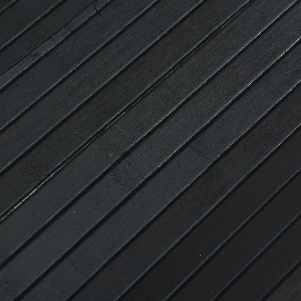 Paravent noir 250 x 165 cm en bambou enroulable