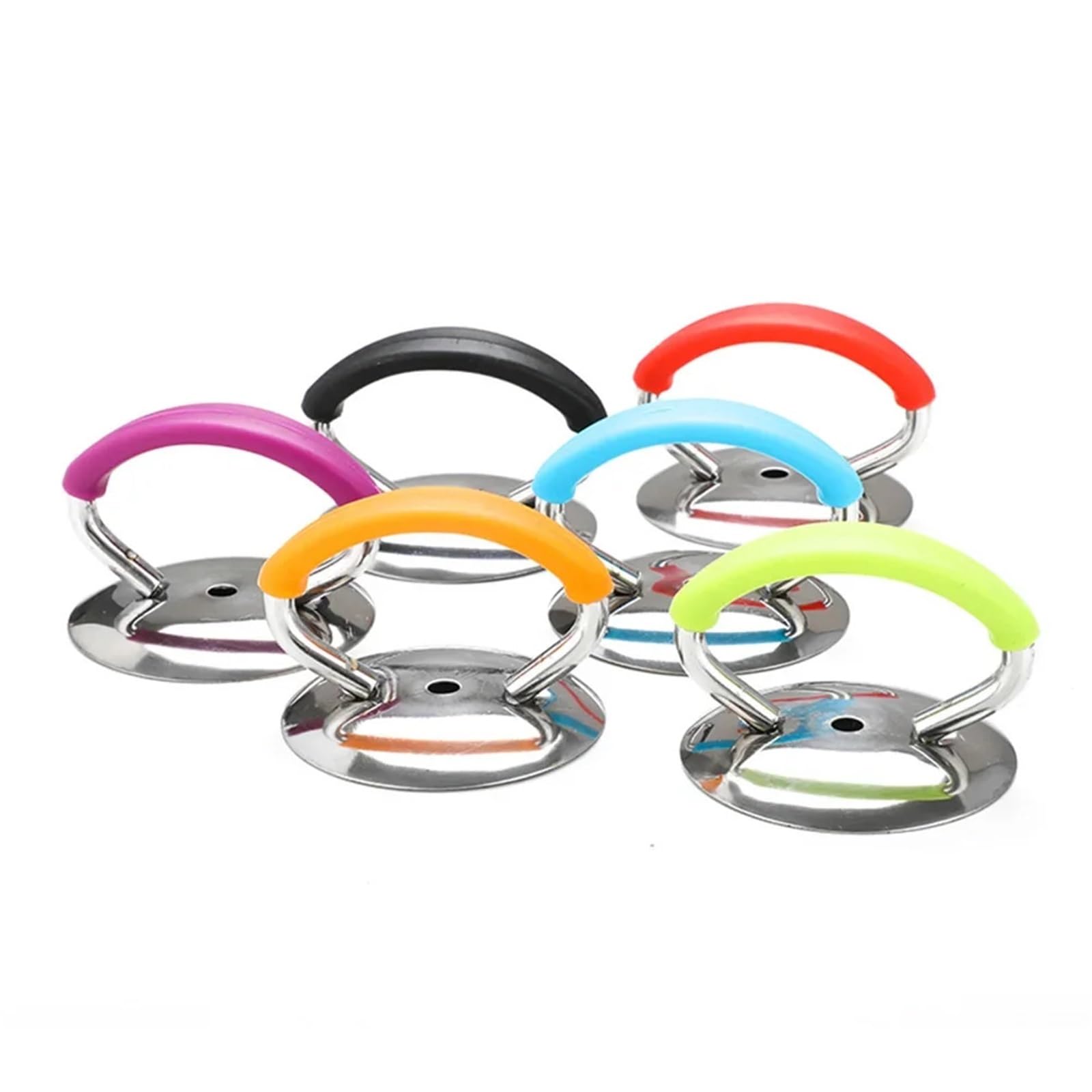 Asa de la tapa de una olla, 12 manijas multicolores for tapas de ollas, 69x64x44 mm, for y sartenes(Red)