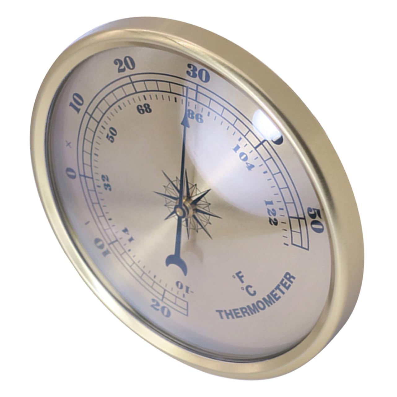 UKCOCO 5pezzi Termometro Digitale Rotondo Metallo Per Esterni Misuratore Di Temperatura Pratico e Leggero Con Display Per Uso Domestico e Industriale