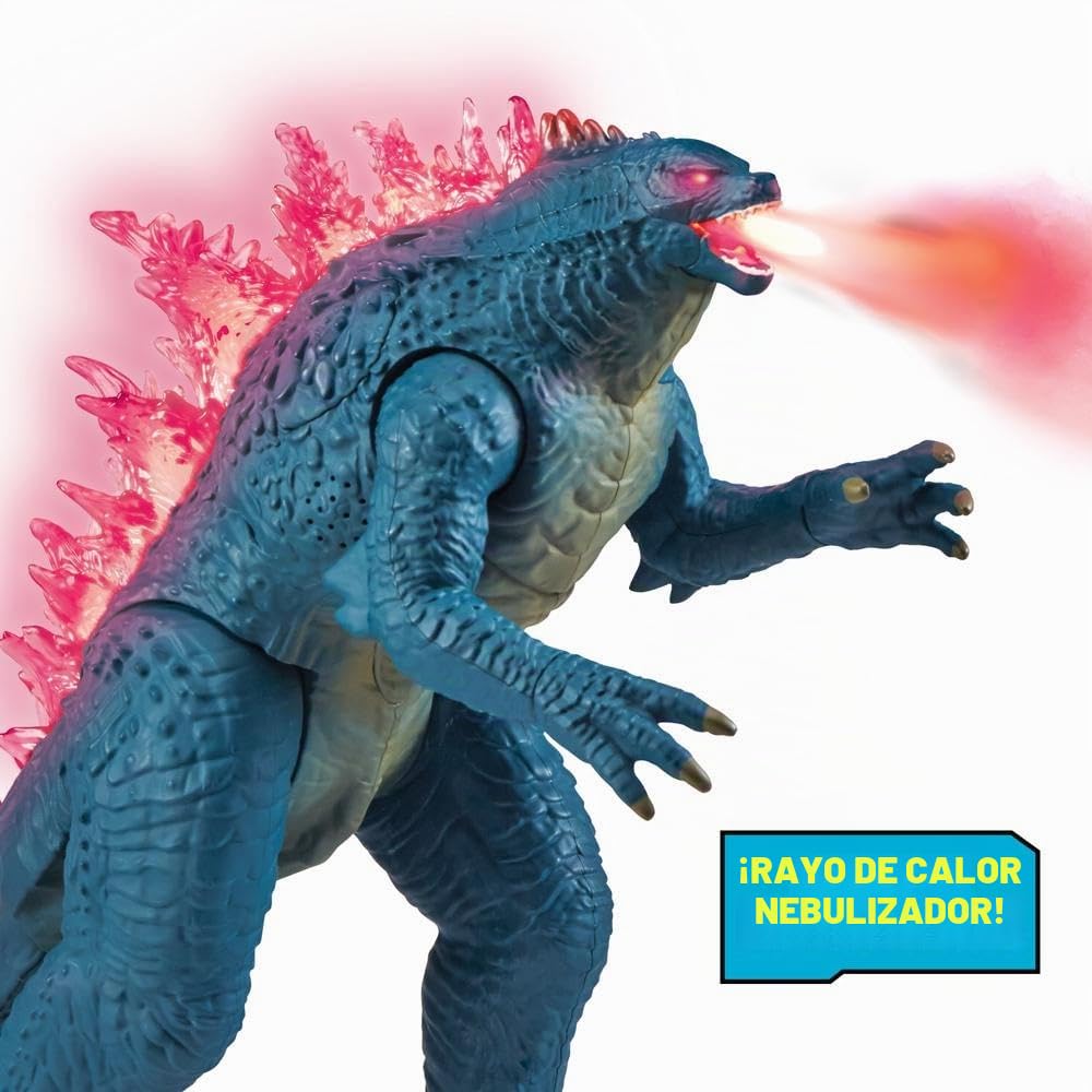 Giochi Preziosi Godzilla para Kong El Nuevo Imperio – Godzilla Gigante 35 cm articulado, Altamente detallado con Luces y Soplo atómico, para niños a Partir de 4 años, como en la película