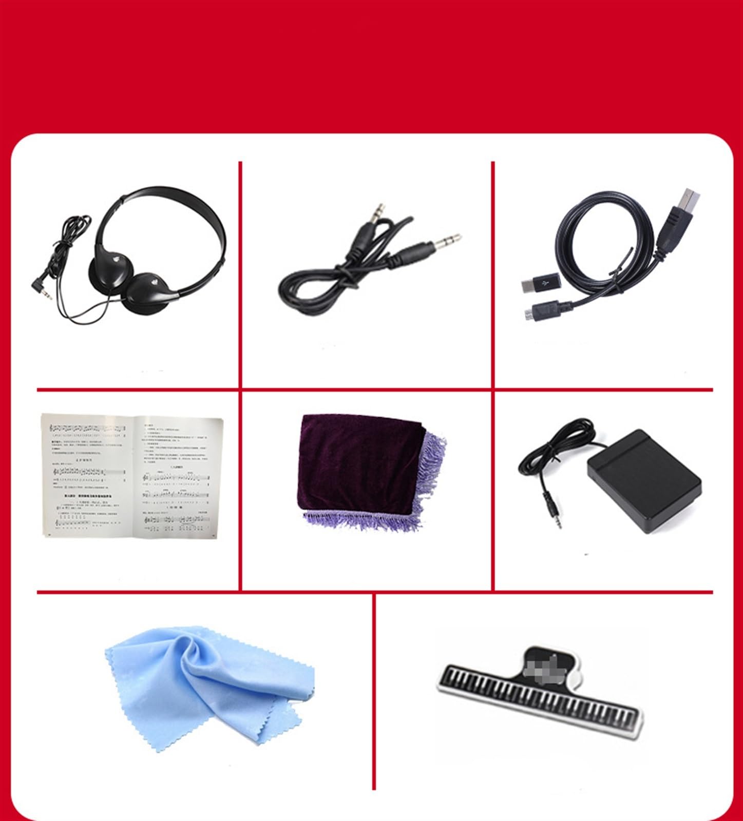 Piano Electrónico Portátil Multifuncional De 88 Teclas Para Adultos Y Principiantes Para Comenzar A Tocar El Piano En Casa(White)
