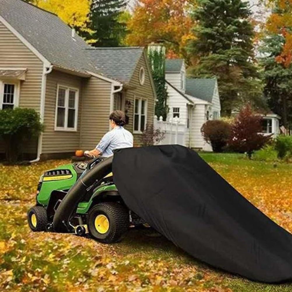 Yuanpgky Borsa raccogli erba del trattore da prato con capacità di 54 cu ft per efficiente per la raccolta delle foglie, materiale nero del panno di Oxford