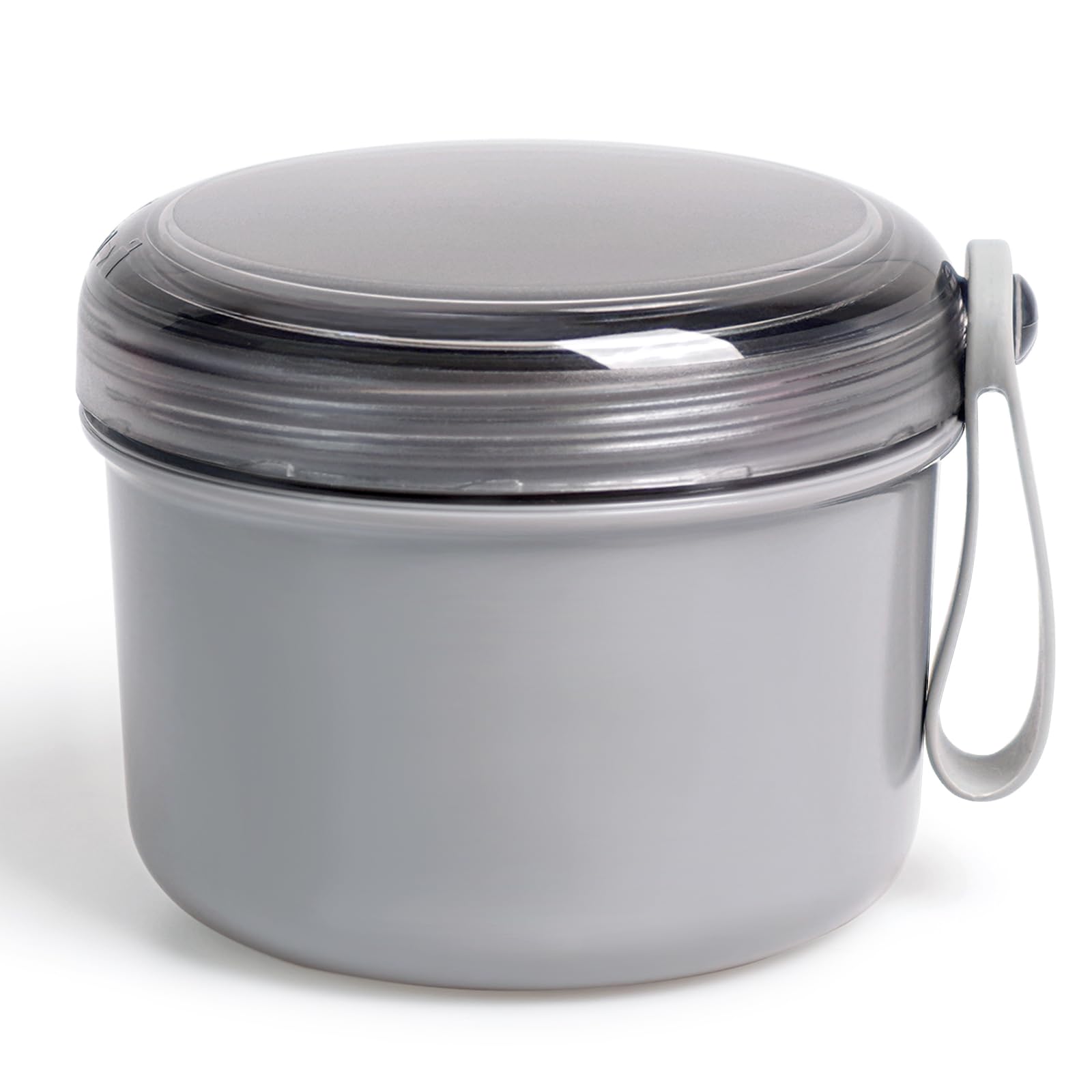 UouovoLarge Denture Bath Cup No Leak Denture Case Retainer Cleaner Case Complete Cleaning Care Denture Clear and Retainer Denture Holder for Soaking (grey)