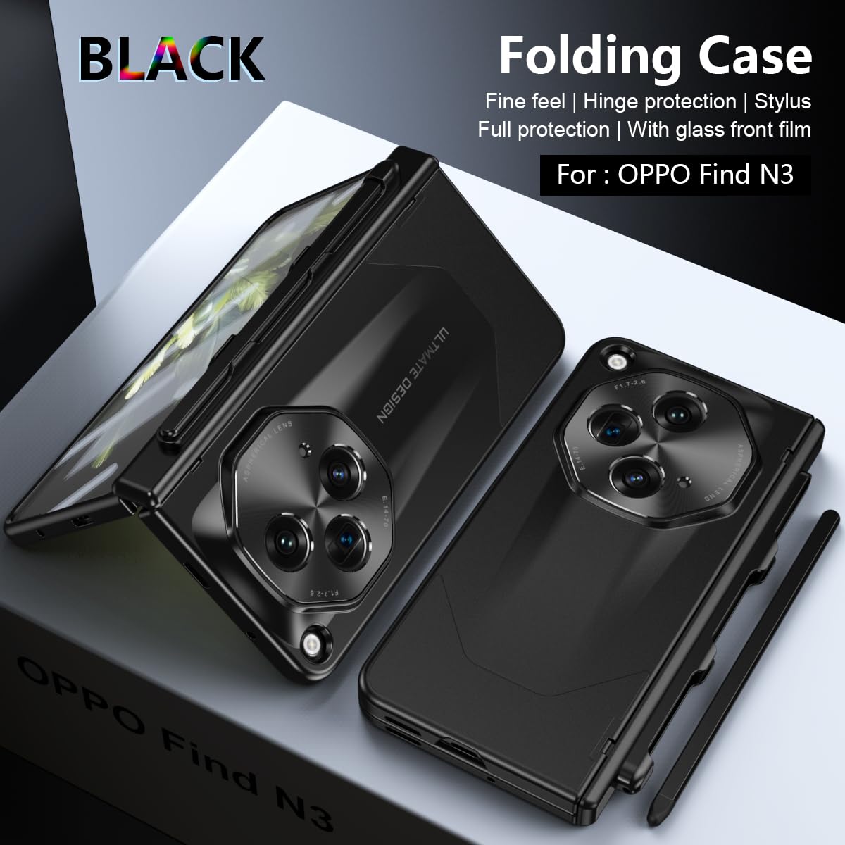RonRon Cover Oppo Find N3 Flip Libro, Flip Custodia Portafoglioin Pelle, Antiurto case per Oppo Find N3 Flip, blu