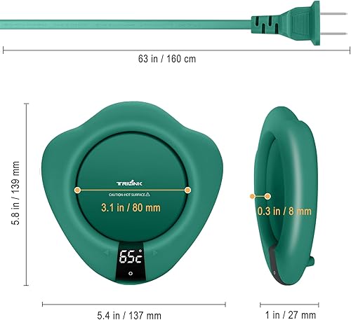 Miniatura 5 de Calentador de taza de café (sin taza), calentador eléctrico de tazas para escritorio, 3 niveles de temperatura, apagado automático, calentador de