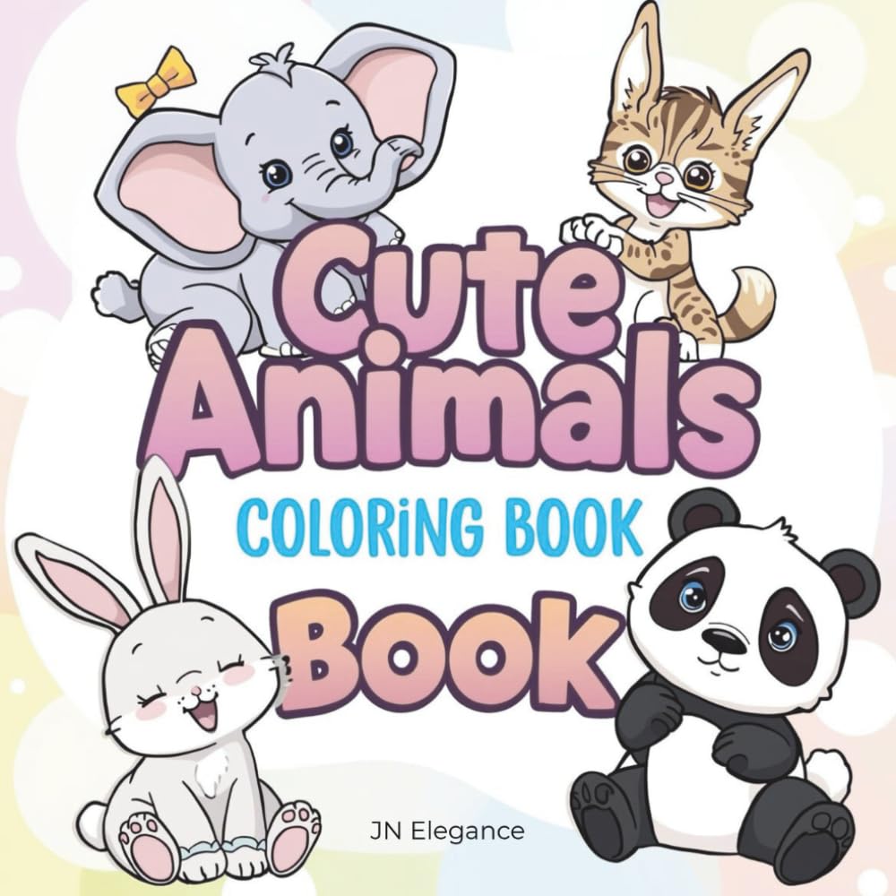 Cute Animals: Simple Coloring Book