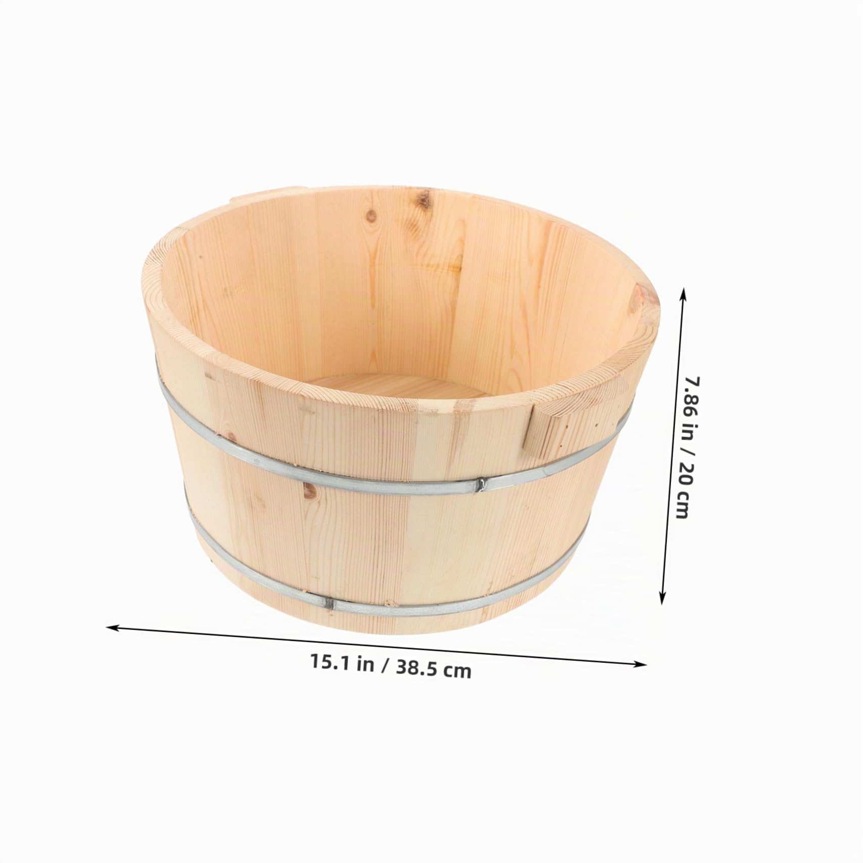 Healeved Bañera de Madera para Pies Lavabo para Pedicura de Madera Cierre para Relajarse Esencial para Spa de Pies para Baño Casa