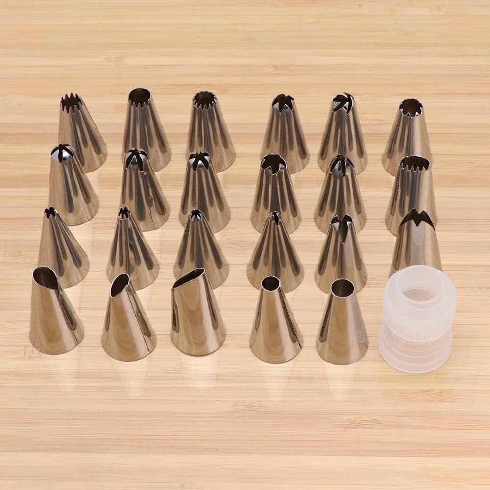 Kit 23 Ugelli Per Torte E Pasticceria: Set Di Bocchette Per Decorare Con Fogli Riutilizzabili, Per Principianti E Regali Donne