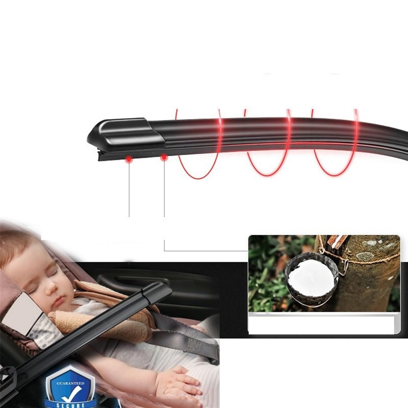 Spazzole tergicristallo Auto Auto Tergicristallo Anteriore Posteriore Spazzole Tergicristallo Parabrezza Finestra Auto Pioggia Set Kit Compatibile con Peugeot per 107 2005-2014