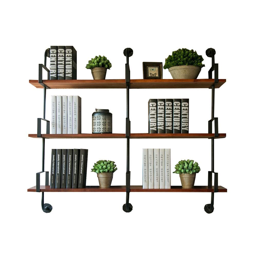 Buy MFLASMF Floating Shelves Vintage Iron Pipe Shelf Bracket Industrial Wall Shelving Unit DIY