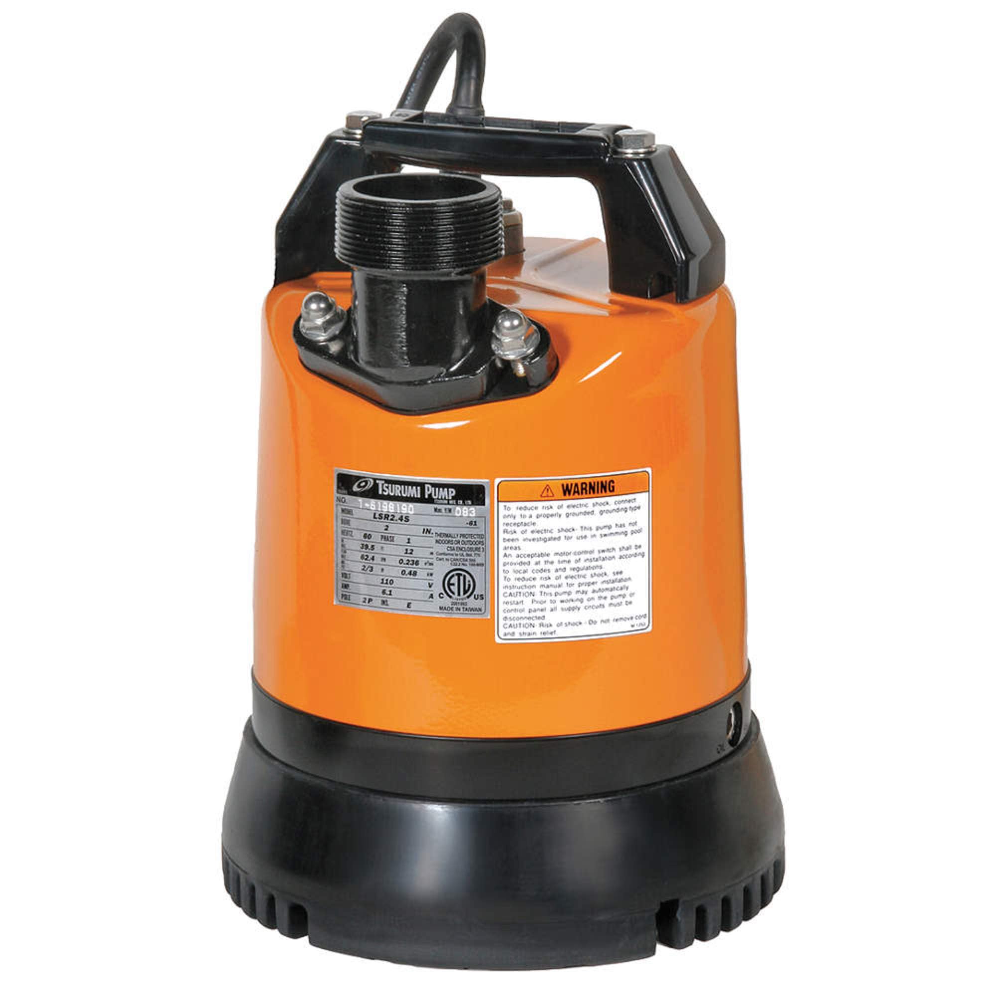 Amazon.com : TSURUMI LSR2.4S-61 Submersible Pump 2IN 62.4GPM 2/3HP
