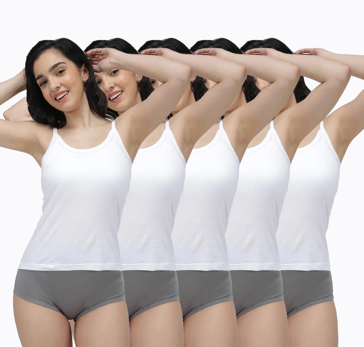 amul comfy Women's Cotton Plain/Solid Short Slips- Pack of 5 (Comfy-Short-Slips)-picture-16
