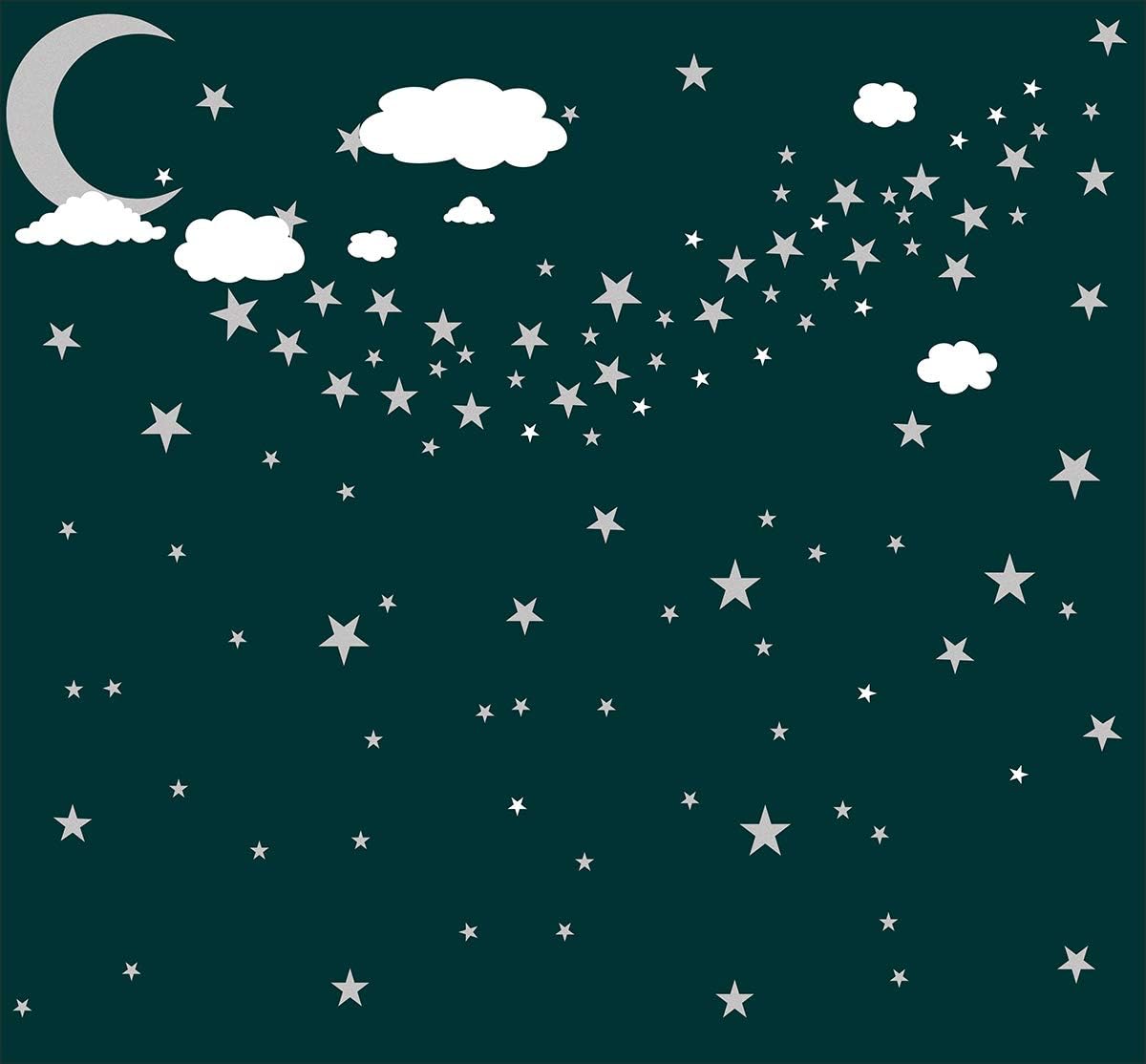 Clouds Wall Decals Moon and Stars Wall Decal Kids Wall Decals Wall Stickers Peel and Stick Removable Wall Stickers Kids Room Decoration Good Night Nursery Wall Decor
