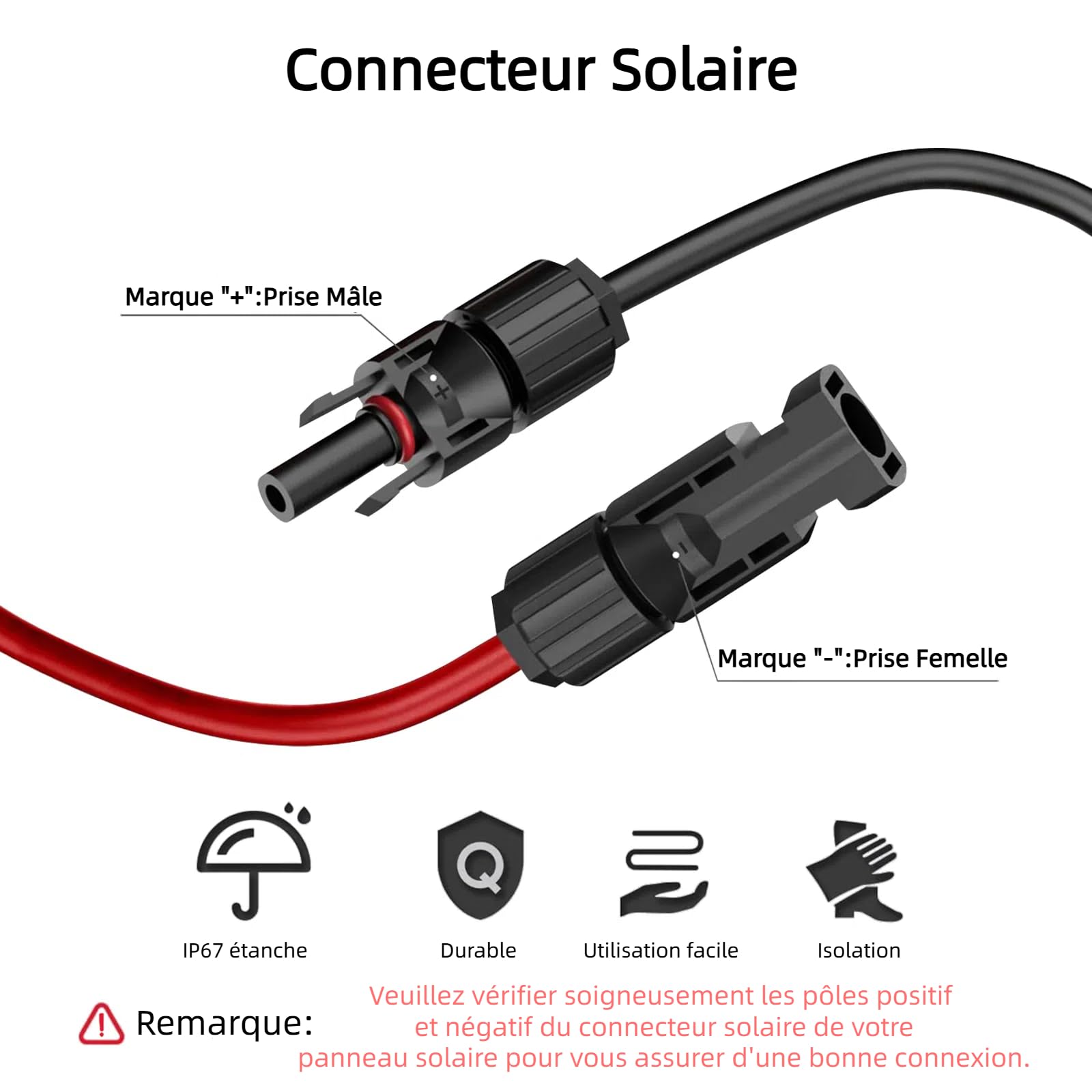 Câble Charge Solaire Leehitech 4 En 1 1M 16AWG – Adaptateur DC7909 DC5521 Anderson XT60 Pour Panneaux Solaires, Camping-Car Et Générateur Portable !