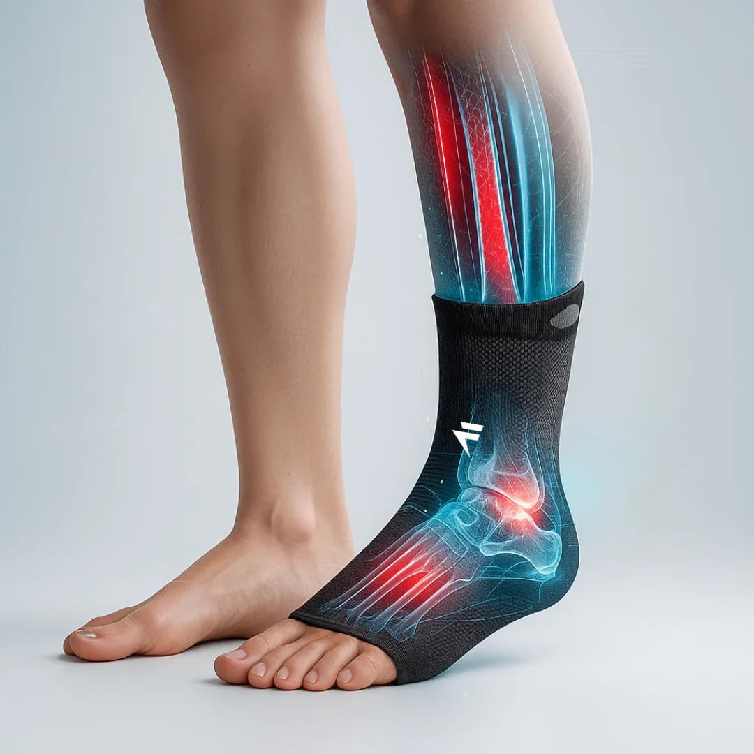 Flytex - Maintiens de Compression pour Chevilles V3 - Confort, Sécurité, Performance - Accompagne le Mouvement - Matériaux Respirants (M)