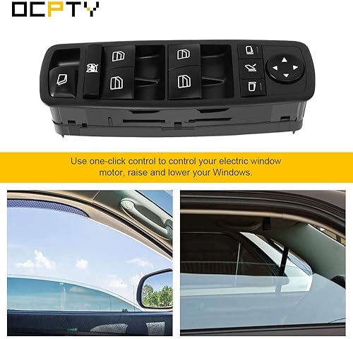 Miniatura 4 de OCPTY Interruptor de elevalunas eléctrico del lado del conductor, interruptor de control maestro para Mercedes-Benz 2007-2009 GL320 para GL350 para