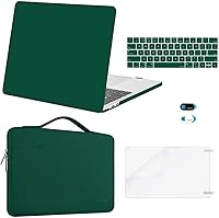 Vista 18 de MOSISO - Funda rígida de plástico para MacBook Pro de 13 pulgadas, protector de teclado, cámara web y pantalla, M2 2023-2016, A2338, M1, A2251, verde