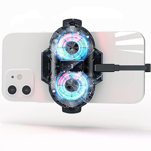 Refrigerador de teléfono radiador de teléfono celular con pantalla de temperatura LED ventiladores duales RGB de 263 a 346 pulgadas refrigeración