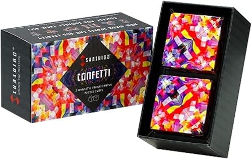 Miniatura 81 de Shashibo - Cubo que cambia de forma, juego para aliviar la ansiedad, con 36 imanes de tierras raras, premiado y patentado, extraordinario cubo