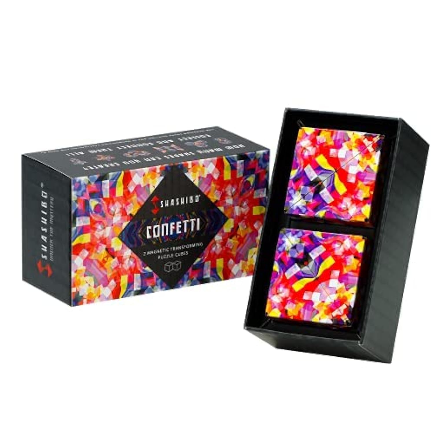 Shashibo DODECA Magnetic Puzzle Cube, Confetti, 2 Pack