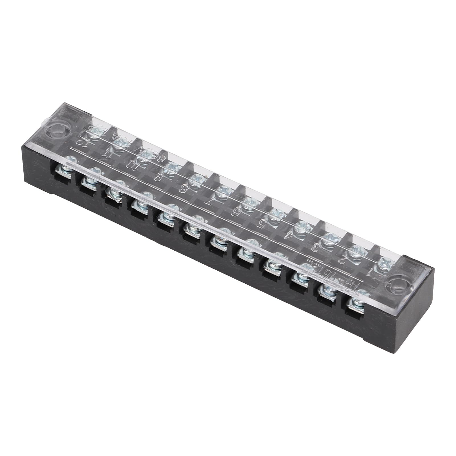 Bornier de Circuit de Terre Connecteur de Fil Ensemble de Borniers 50Pcs Borniers 15A 600V Bornes Bande 12 Sections Connexion pour Boîte de Distribution Armoire Usine