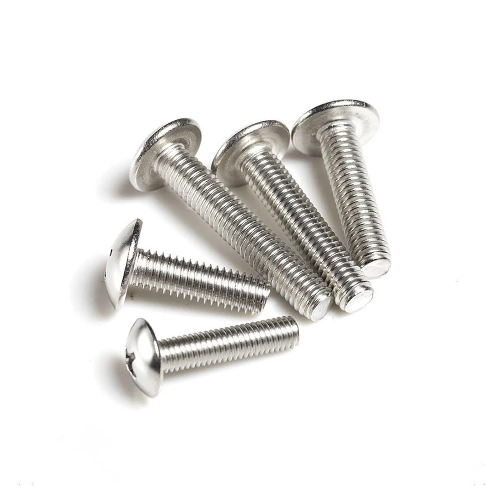 PVUV 50 Tornillos for máquina con Cabeza de Armadura con Ranura en Cruz, M3, M4, M5, Cabeza Plana Grande con Forma de Hongo, Acero Inoxidable 304(50mm x50pcs,M5)